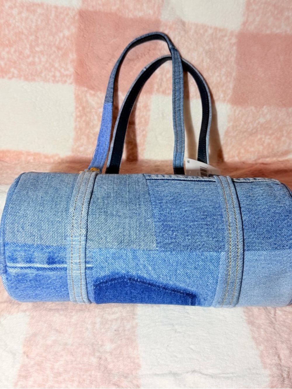 COACH Denim Kisslock Barrel bag 28 in gold hardware NWT - Picture 10 of 12